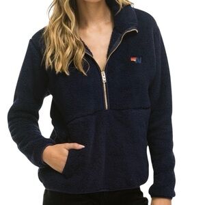 Aviator Nation Navy Fleece Jacket